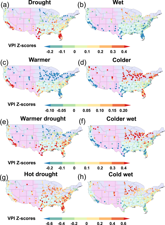 Fig. 2: The influence of climate events on UVI.