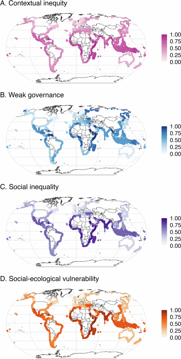 Fig. 2: Global distribution of contextual inequity.