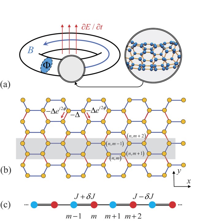 Magnetic-flux-driven quantum phase of perfect edge states in graphene tube | Scientific Reports