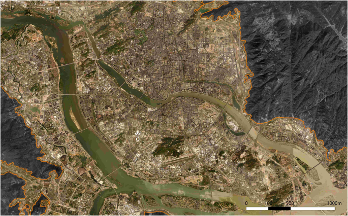 Fig. 1: The built-up area of Fuzhou.