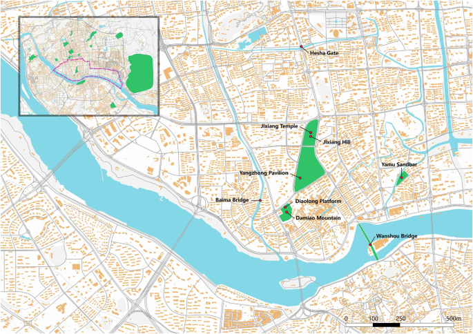 Fig. 7: Distribution of historical and cultural heritage in Taijiang District.