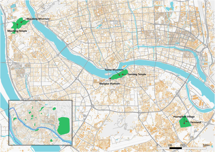 Fig. 9: Distribution of historical and cultural heritage in Cangshan District.