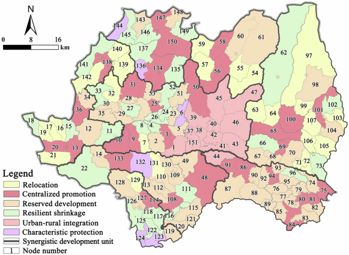 Fig. 9: Classification results of rural settlement in Lueyang County.