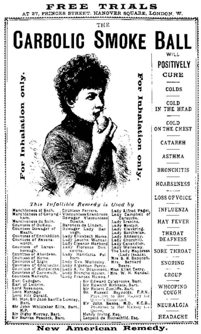 The Carbolic Smoke Ball | Pharmaceutical Medicine