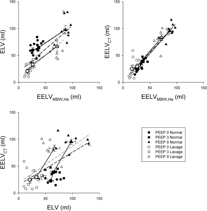 Lung volume assessments in normal and surfactant depleted lungs