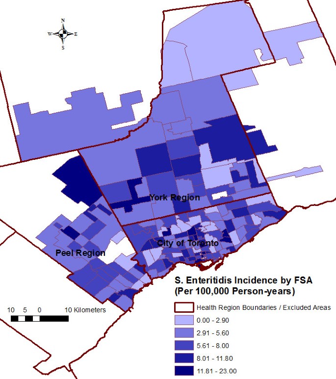 Greater Toronto Postal Code Forward Sortation Areas 48 x 36 Paper Wall Map 