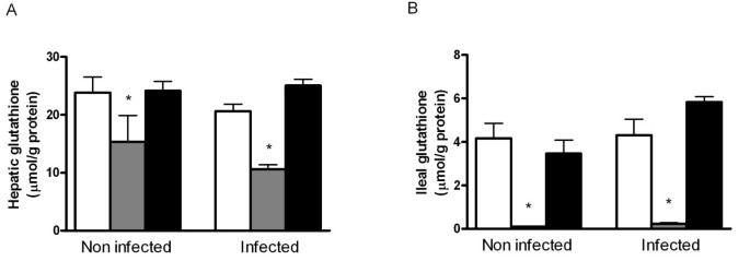 glutathione infection Intestinal barrier function in response to abundant or depleted mucosal  glutathione in Salmonella-infected rats | BMC Physiology