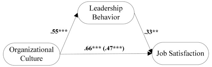 Relationship between Organizational Culture, Leadership Behavior and Job  Satisfaction | BMC Health Services Research | Full Text