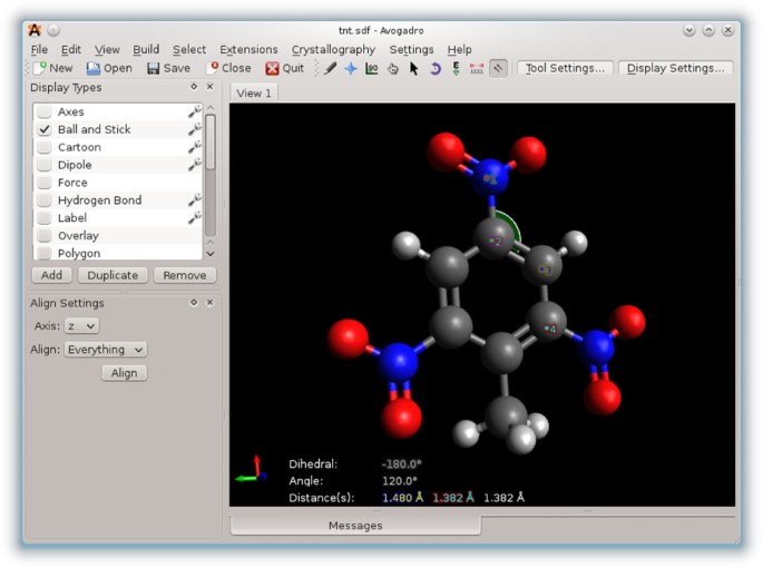 avogadro molecular modeling program