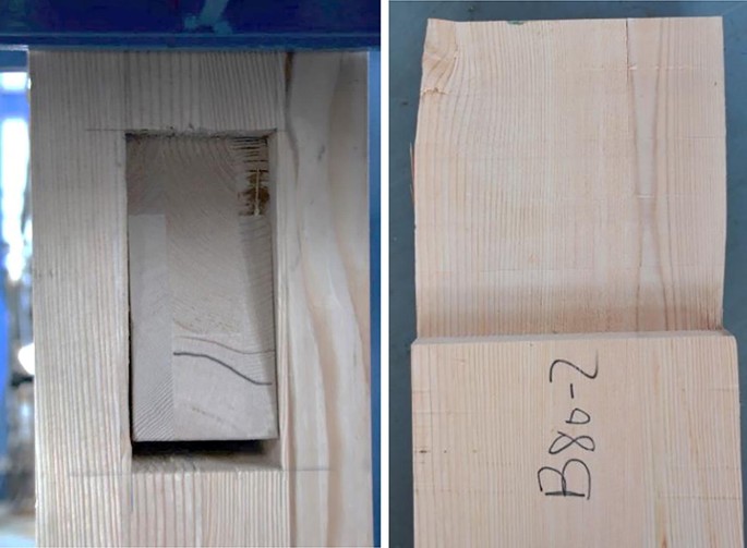 Mechanical Performance Of Mortise And Tenon Joints Pre Reinforced With Slot In Bamboo Scrimber Plates Journal Of Wood Science Full Text