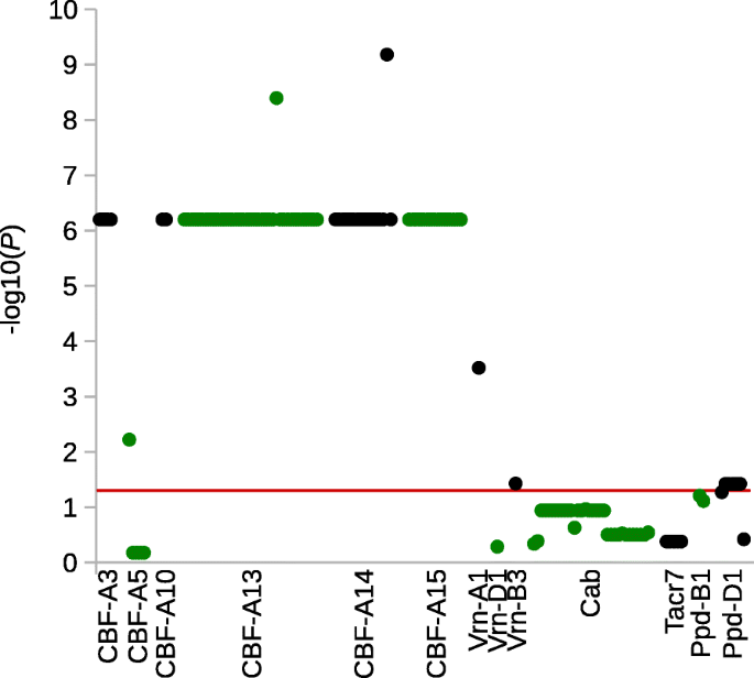 Association Genetics Studies On Frost Tolerance In Wheat Triticum Aestivum L Reveal New Highly Conserved Amino Acid Substitutions In Cbf A3 Cbf A15 Vrn3 And Ppd1 Genes Bmc Genomics Full Text