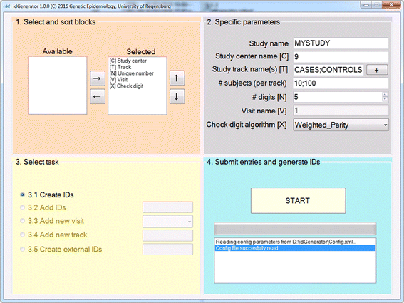 IDGenerator: unique identifier generator for epidemiologic or clinical  studies | BMC Medical Research Methodology | Full Text