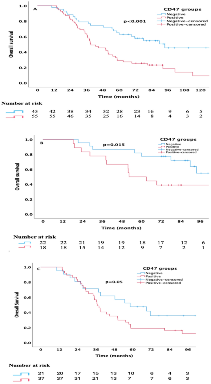 Prognostic importance of CD47 expression on survival of colorectal ...