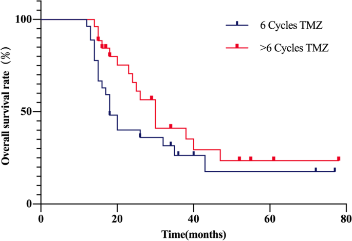 Effect of long-term adjuvant temozolomide chemotherapy on primary  glioblastoma patient survival | BMC Neurology | Full Text