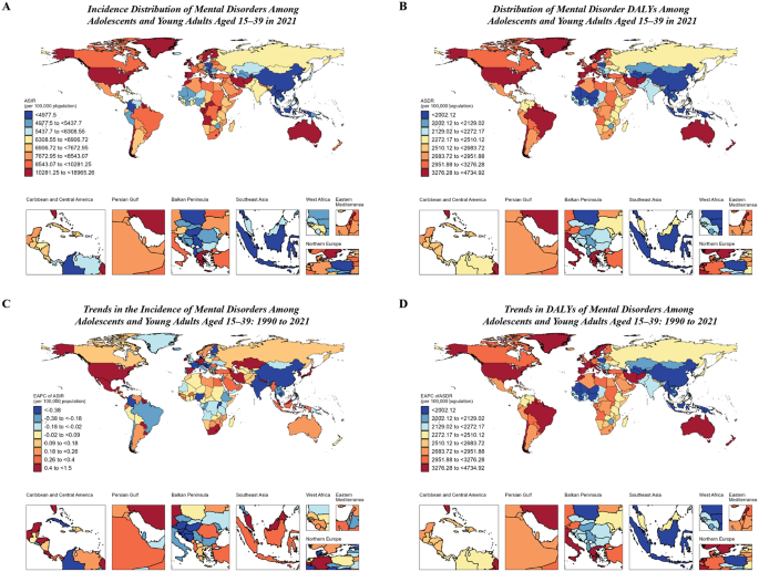 Global burden of early-onset mental disorders in adolescents and young ...