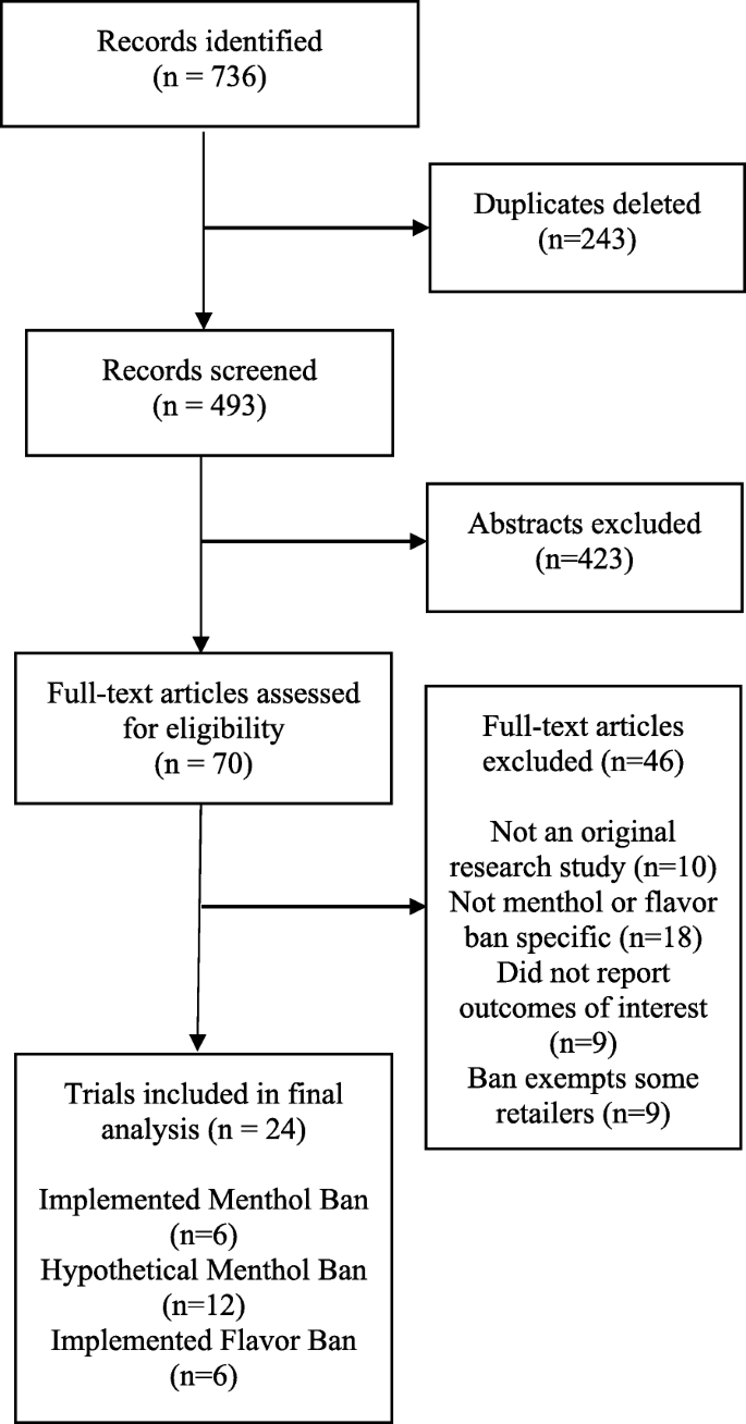 The Actual And Anticipated Effects Of A Menthol Cigarette Ban A Scoping Review Springerlink