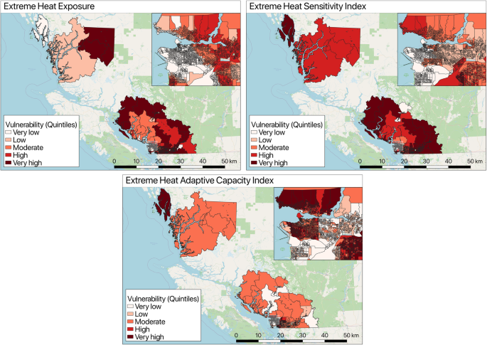 Geospatial Indicators Of Exposure Sensitivity And Adaptive Capacity To Assess Neighbourhood Variation In Vulnerability To Climate Change Related Health Hazards Environmental Health Full Text