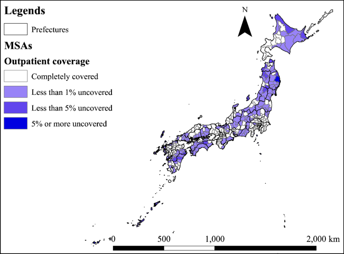 Map of the population per 500-m grid (population density) in Tokyo