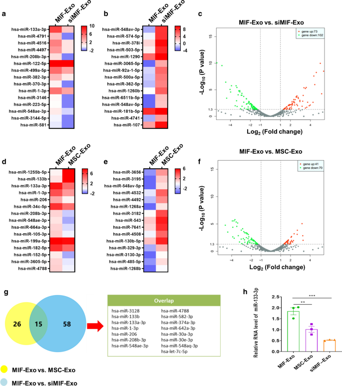 Macrophage Migration Inhibitory Factor Facilitates The Therapeutic Efficacy Of Mesenchymal Stem Cells Derived Exosomes In Acute Myocardial Infarction Through Upregulating Mir 133a 3p Springerlink