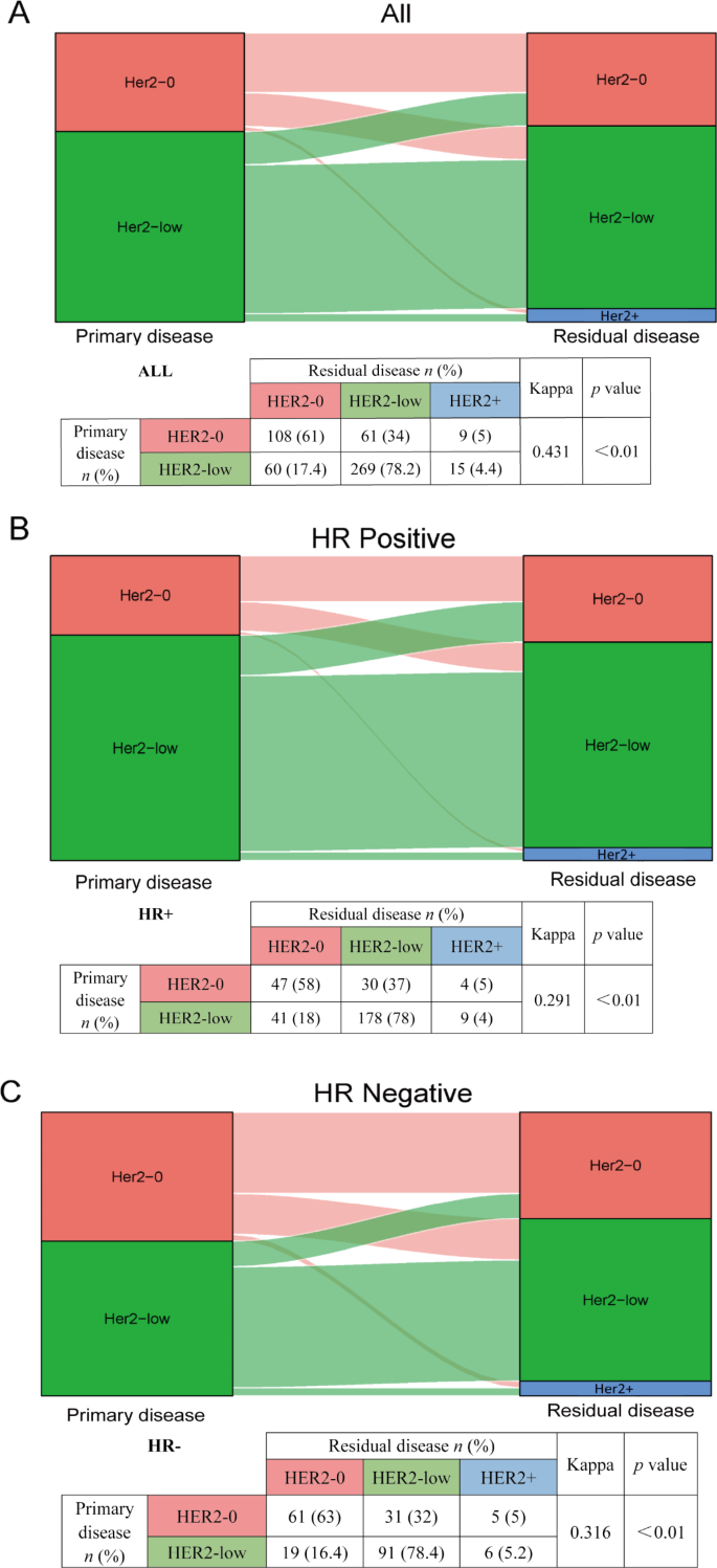 Unveiling the mysteries of HER2-low expression in breast cancer:  pathological response, prognosis, and expression level alterations | World  Journal of Surgical Oncology