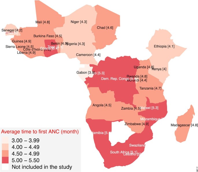 Variations in initiation of first antenatal care among women of reproductive age in sub-Saharan Africa: an event history analysis approach – BioMed Central