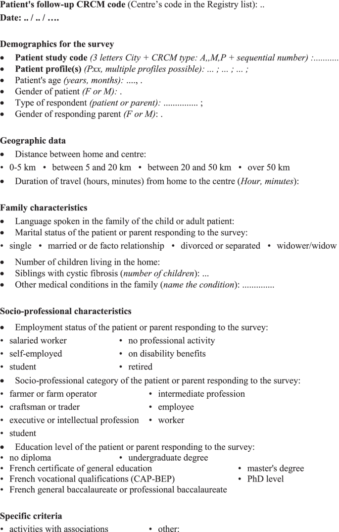 PDF) Linguistic validation of cystic fibrosis quality of life  questionnaires