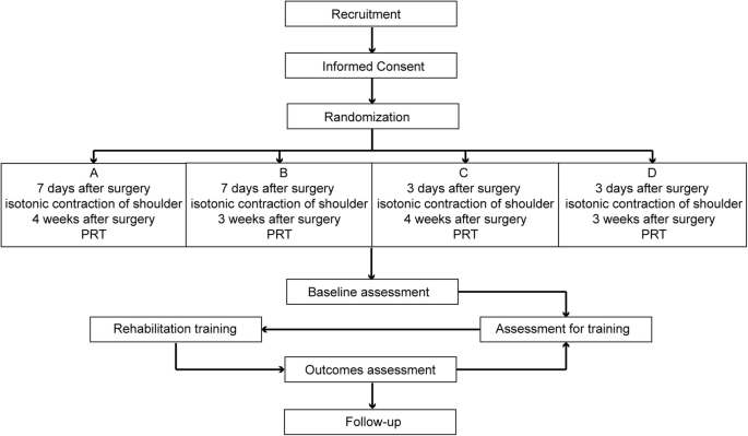 Effect of different rehabilitation training timelines to prevent shoulder  dysfunction among postoperative breast cancer patients: study protocol for  a randomized controlled trial | Trials | Full Text