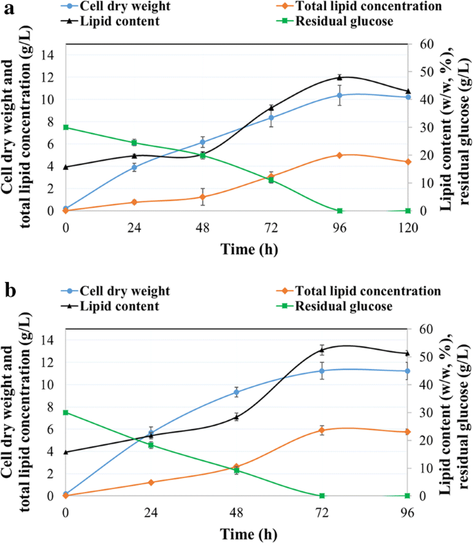 Simultaneous Production Of Dha And Squalene From Aurantiochytrium Sp Grown On Forest Biomass Hydrolysates Biotechnology For Biofuels Full Text