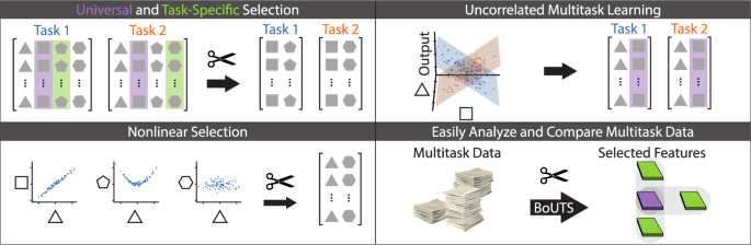Universal feature selection for simultaneous interpretability of ...
