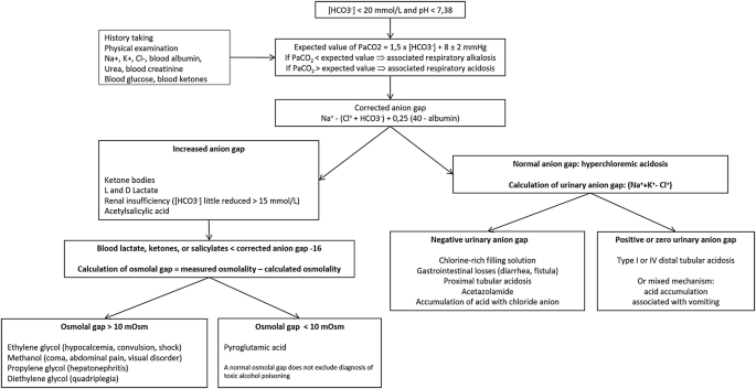 Diagnosis and management of metabolic acidosis: guidelines from a French  expert panel | Annals of Intensive Care | Full Text