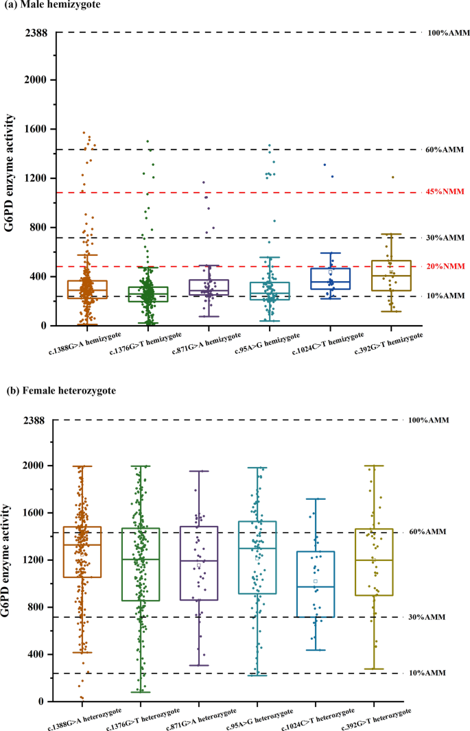 Genotypic and phenotypic characterization of glucose-6-phosphate  dehydrogenase (G6PD) deficiency in Guangzhou, China | Human Genomics