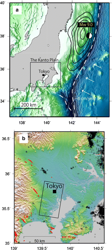 Ground Uplift Related To Permeability Enhancement Following The 11 Tohoku Earthquake In The Kanto Plain Japan Earth Planets And Space Full Text
