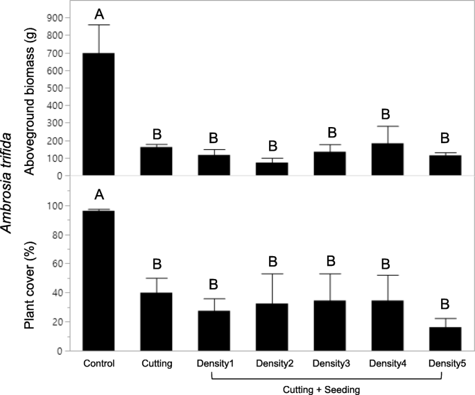 Effects Of Cutting And Sowing Seeds Of Native Species On Giant Ragweed Invasion And Plant Diversity In A Field Experiment Journal Of Ecology And Environment Full Text