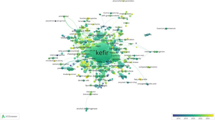 Co-occurrence of all terms concerning documents containing the same keyword, using a bibliometric study spanning from 2015 to 2025