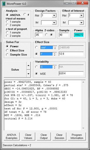 Morepower 6 0 For Anova With Relational Confidence Intervals And Bayesian Analysis Springerlink