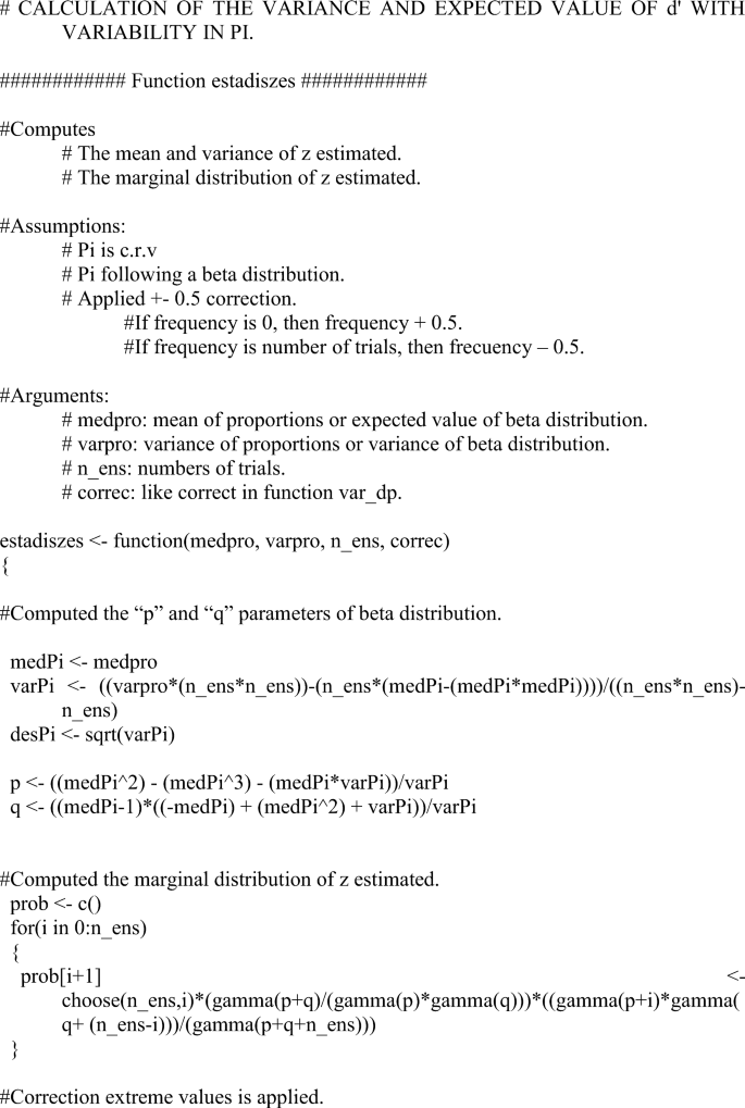 Recovering The Variance Of D From Hit And False Alarm Statistics Springerlink