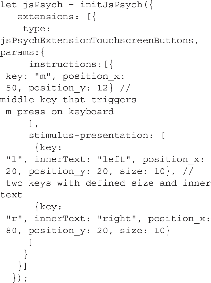 A jsPsych touchscreen extension for behavioral research on touch