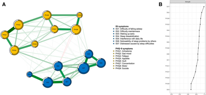 Network analysis of comorbid insomnia and depressive symptoms among ...