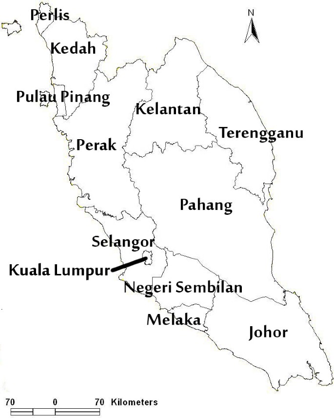 Spatial distribution of malaria in Peninsular Malaysia ...