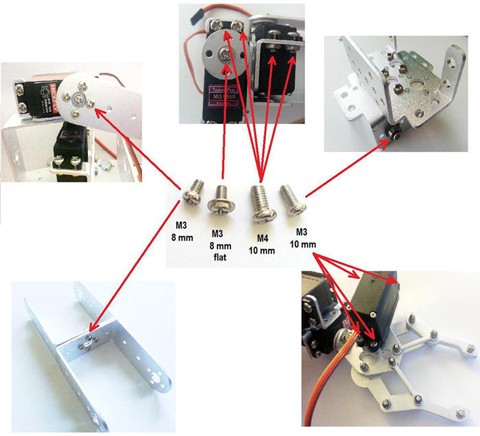 Assembled Robotic Arm Kit Gripper Clamp Motor MG-996R Servo for 3D Printer 