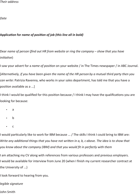 COVER LETTERS | SpringerLink