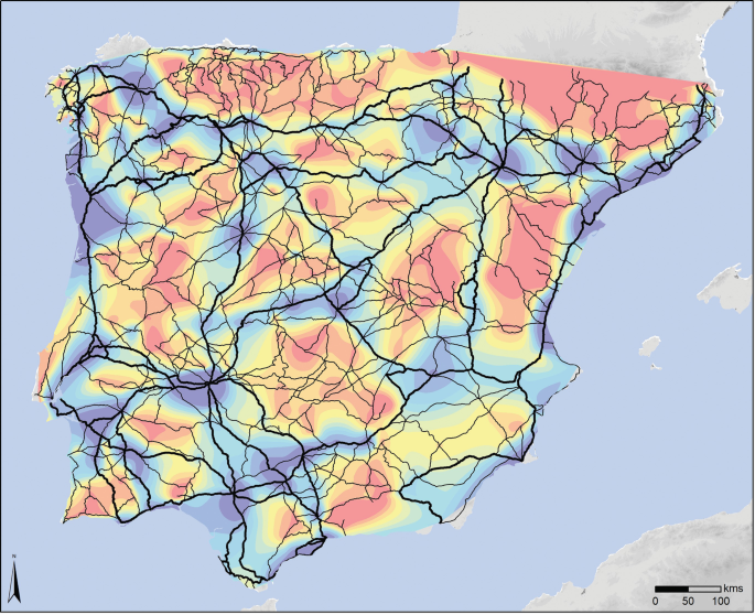 A map of the Iberian peninsula illustrates the accessibility in the given area.