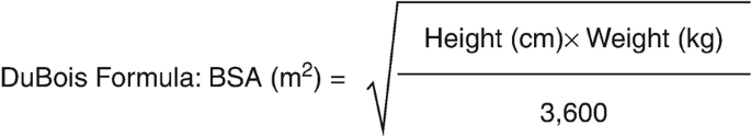 Body Surface Area (BSA) | SpringerLink