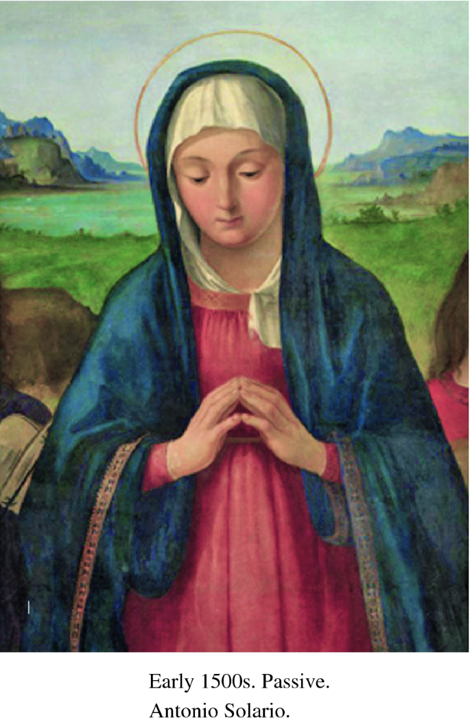 A photo of the ancient painting of Mary.