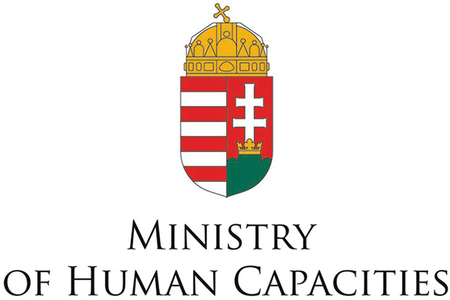 Logo of Ministry of Human Capacities of Hungary.
