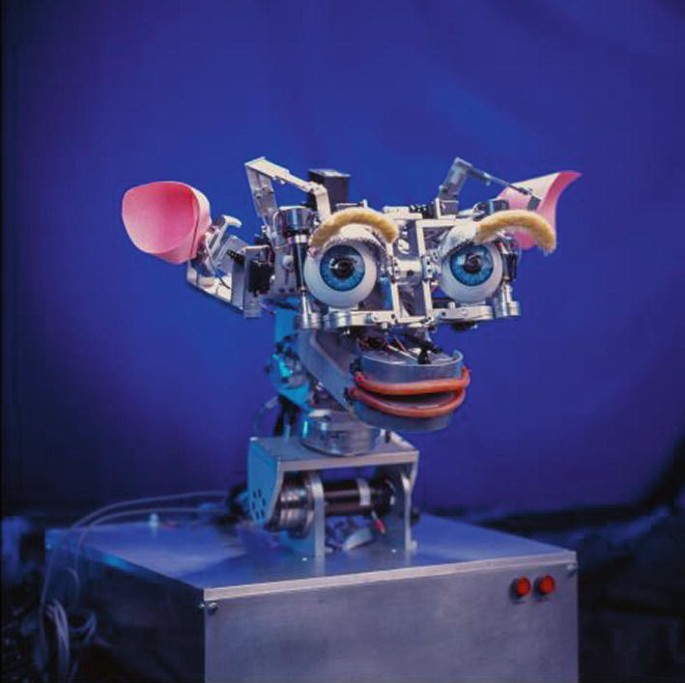 The photograph of the internal structure of a robot.