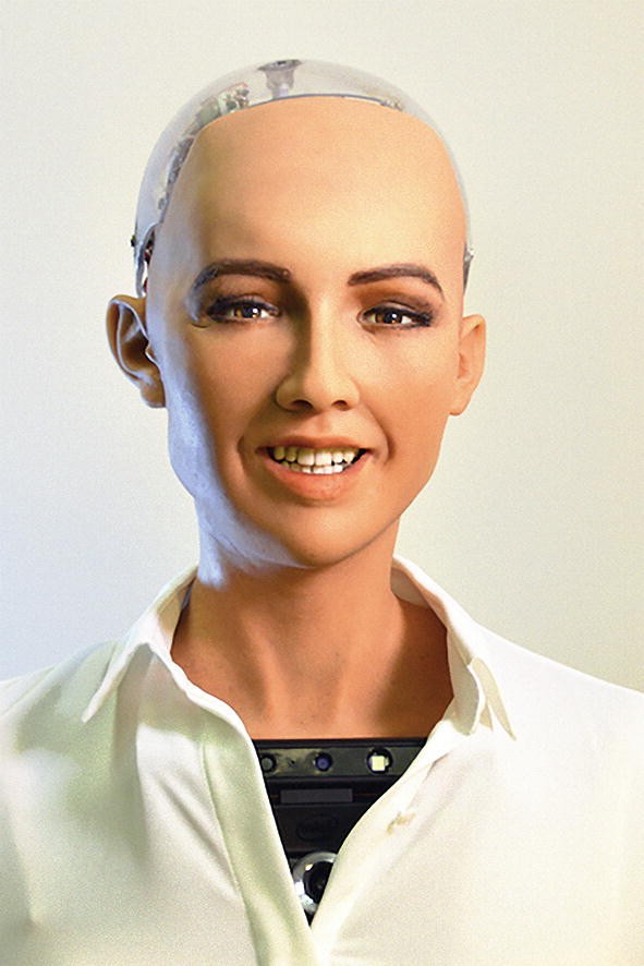 The photograph of a human robot.