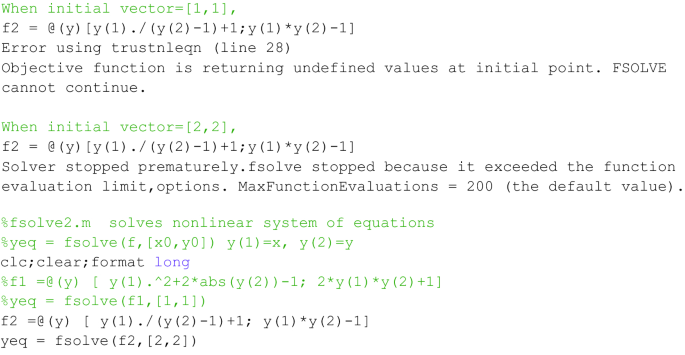 Solution Of Nonlinear Systems Of Equations Springerlink Solution Of Nonlinear Systems Of Equations Springerlink