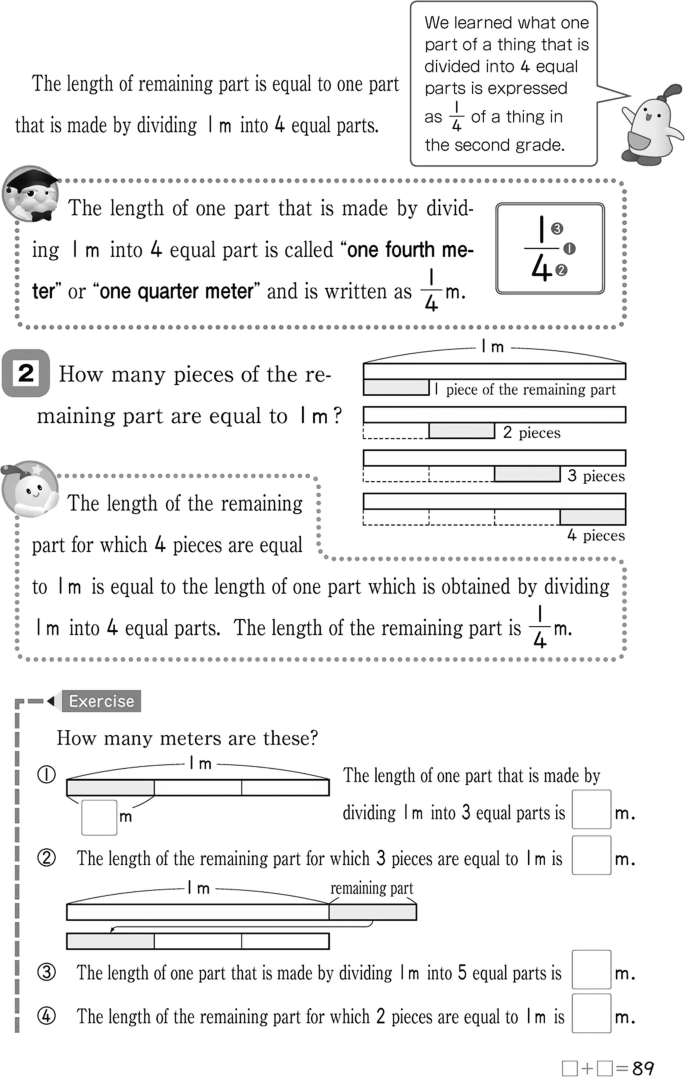 An image of the activity page of a book includes sections of questions from fractions.