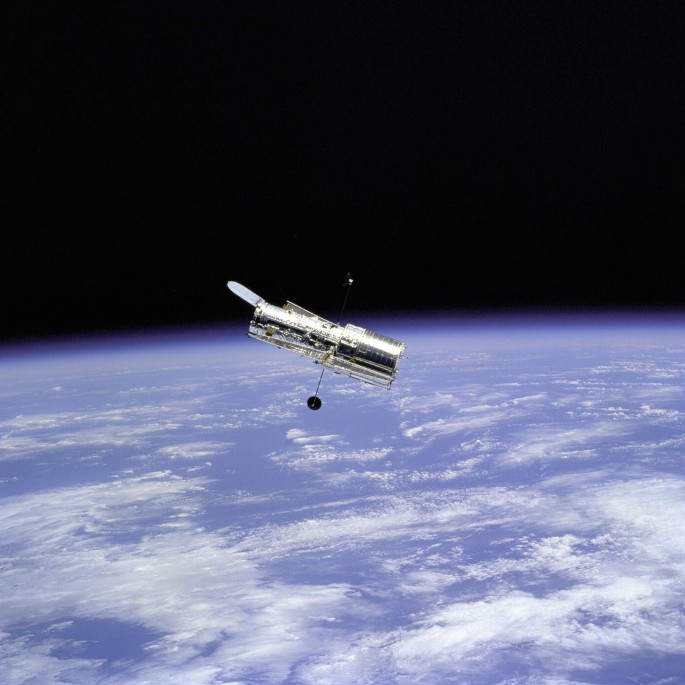 Hubble Space Telescope redeployed after Discovery servicing mission Photo Print 